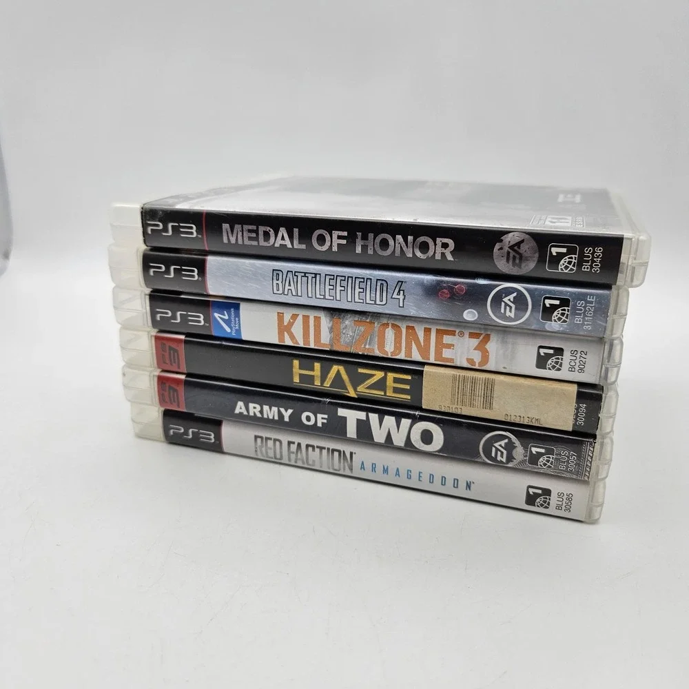 PS3 Killzone 3 Army of Two Haze Battlefield 4 Mix War Games Lot Bundle Lot of 6